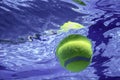 Tennis Summer Concept, Tennis Ball Underwater, Swimming Pool, SummerÃÂ Tennis